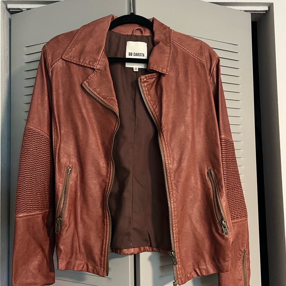 BB Dakota Women's Tan Leather Jacket